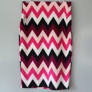 NWT Charlotte Russe Multi Color Chevron Skirt M